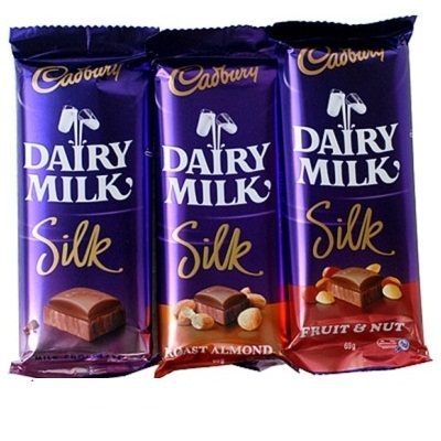 Dairy Milk Silk 3 Pc Each 55 Gms ( WILL DELIVER WITH FLOWER OR CAKE ONLY )